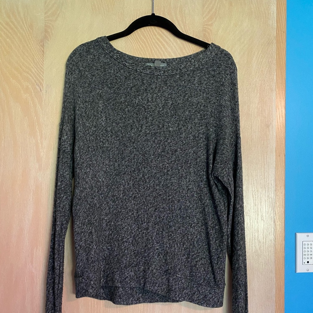 Don’t Ask Why Gray Open Back Sweater - image 1